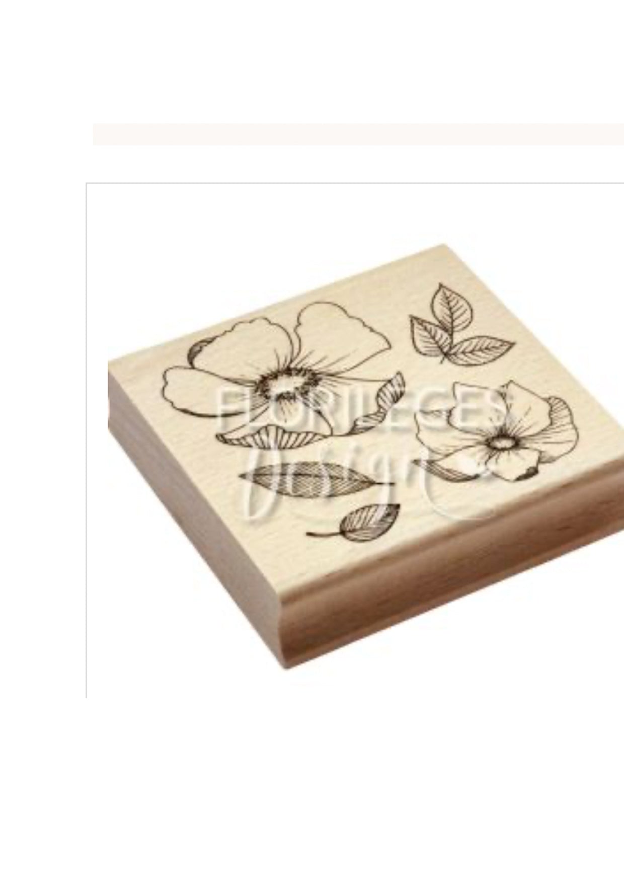 Houten stempel van het merk Florilége Design - bloemen