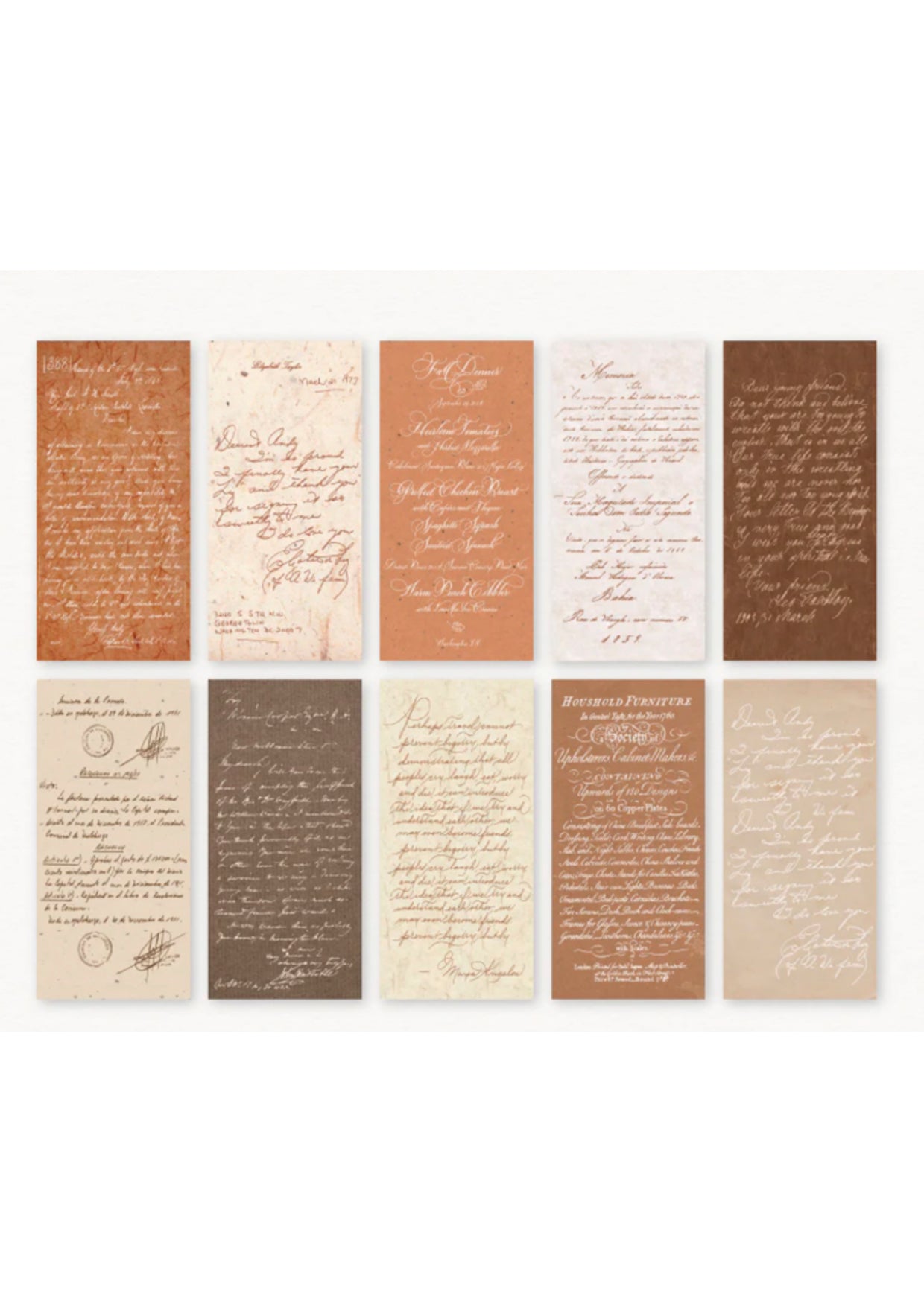 Handgeschreven papier bruin