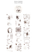 Pre-cut PETTape - Bruine bloemen