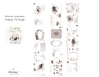Pre-cut PETTape - Bruine bloemen
