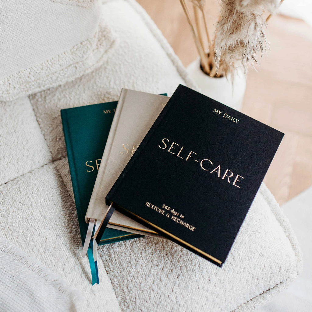 Daily Self-Care (Jupiter) Reflection and Gratitude Journal (Blush&Gold)