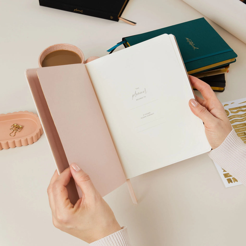 Undated Weekly Planner - Blush (Cloth) - Diary Gift For Her