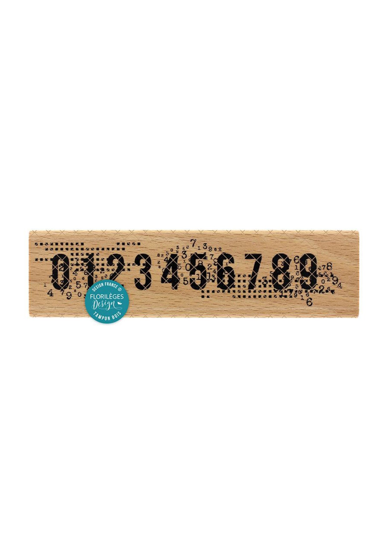 Houten stempel van het merk Florilége Design - nummers