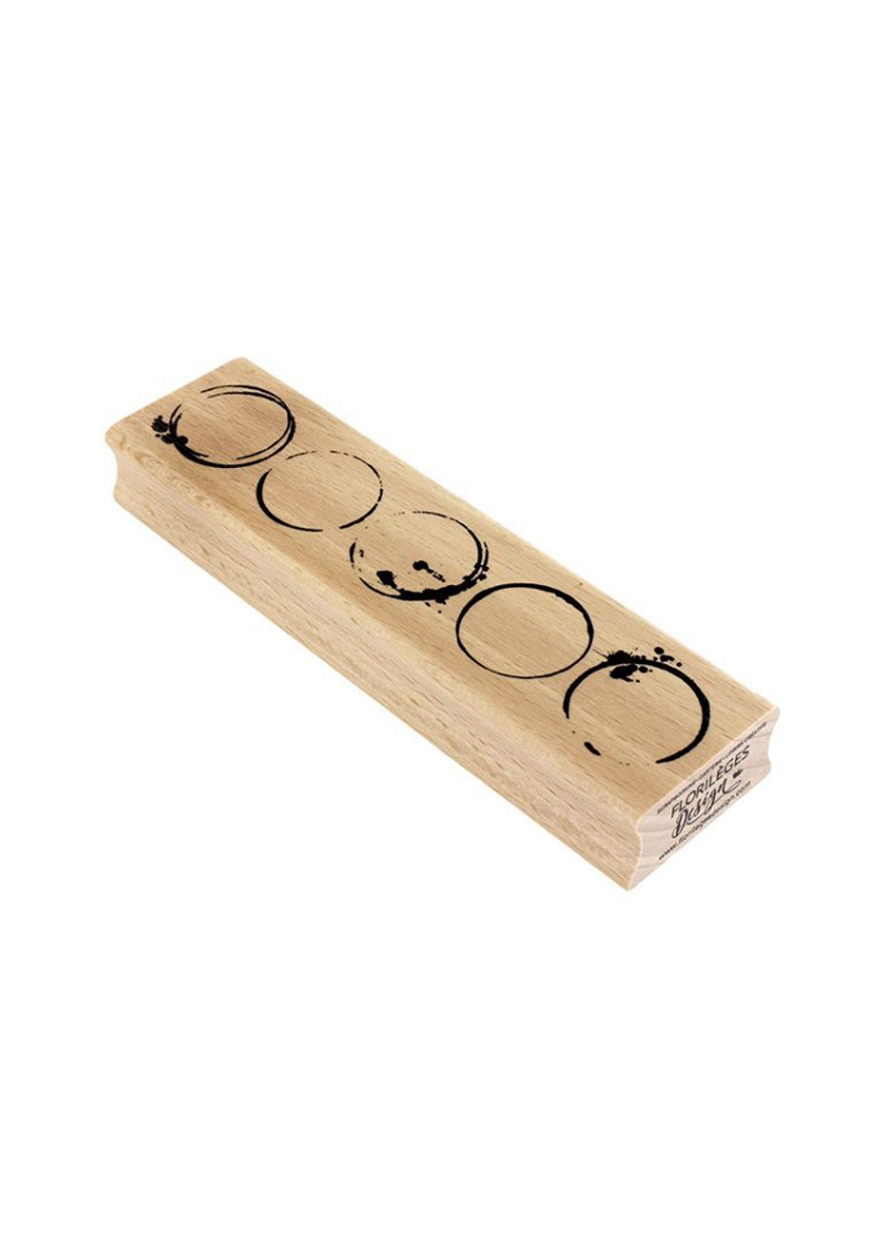 Houten stempel van het merk Florilége Design - grunge cirkels