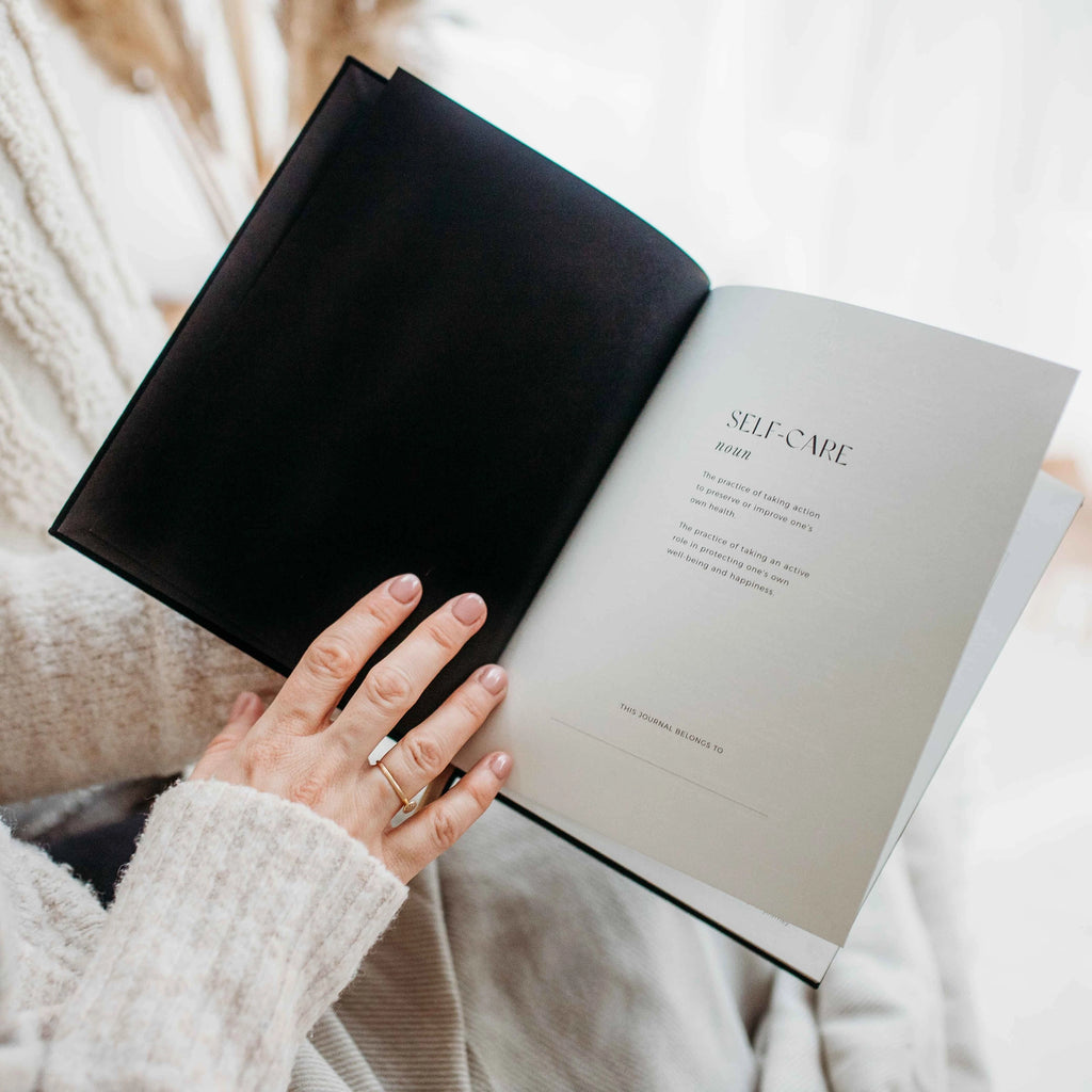 Daily Self-Care (Jupiter) Reflection and Gratitude Journal (Blush&Gold)