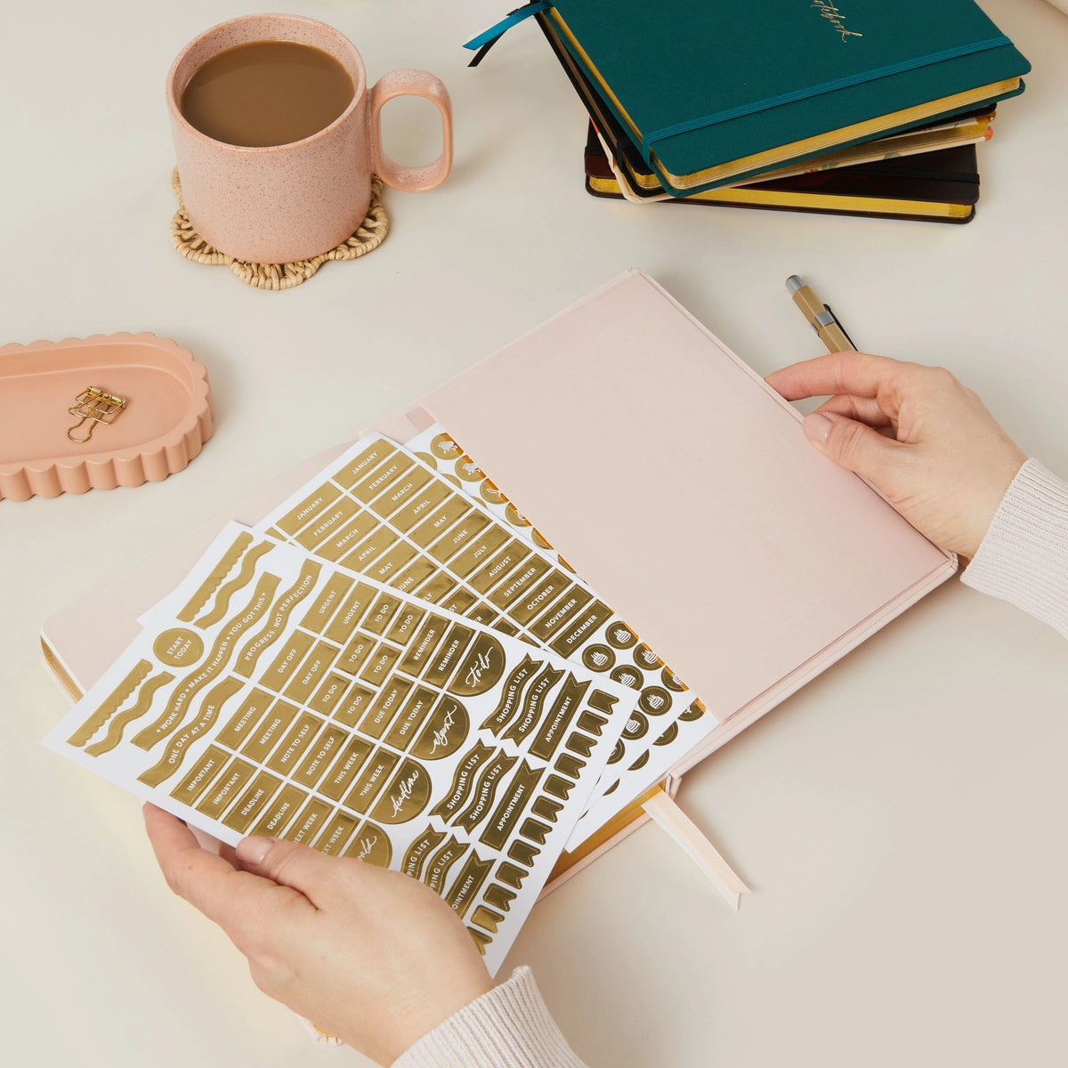 Undated Weekly Planner - Blush (Cloth) - Diary Gift For Her