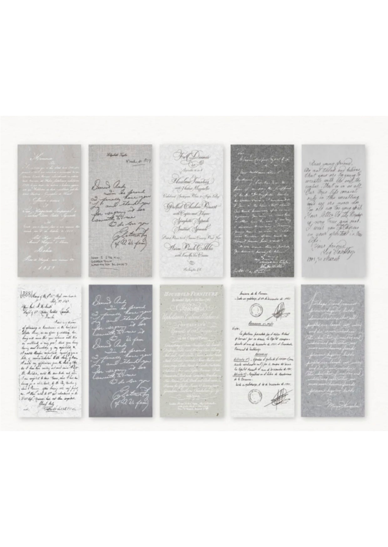 Handgeschreven papier grijs