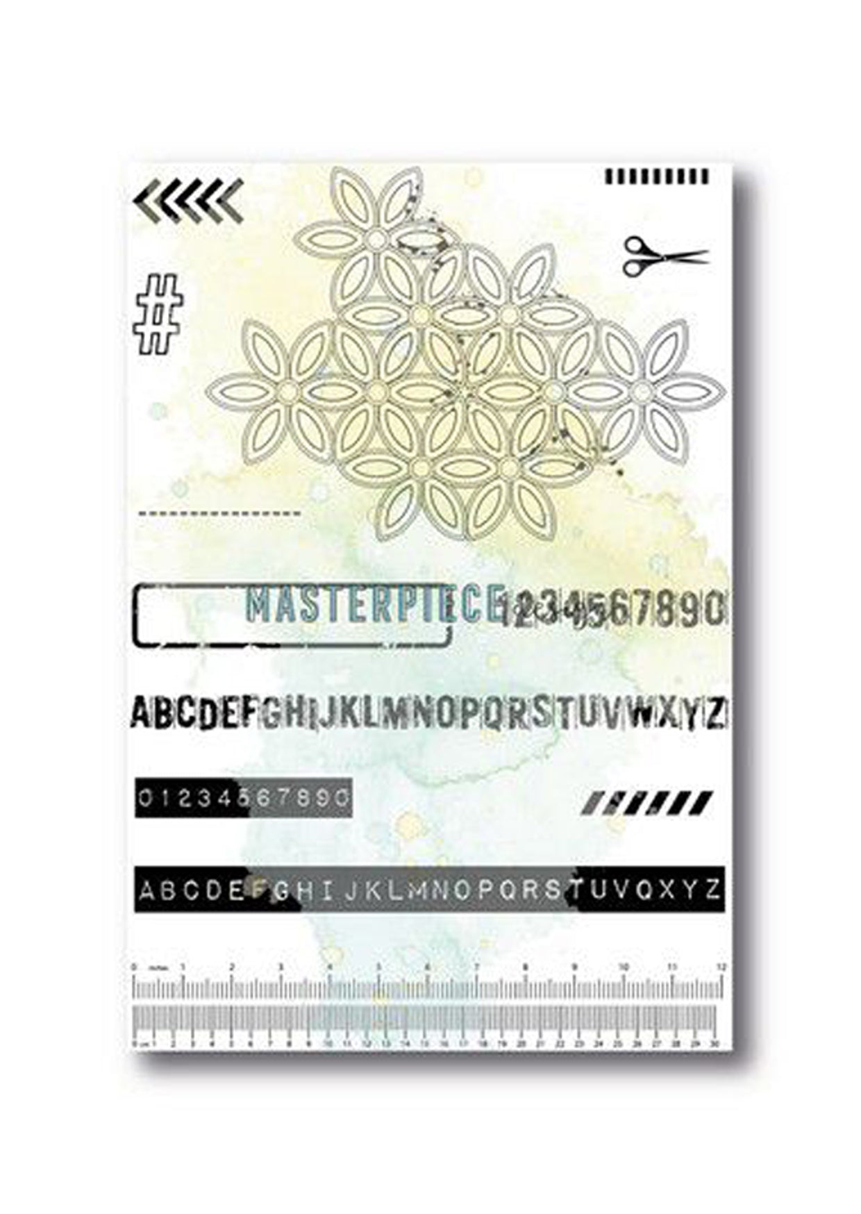 Masterpiece Clear Stempelset - Grungy Flowers