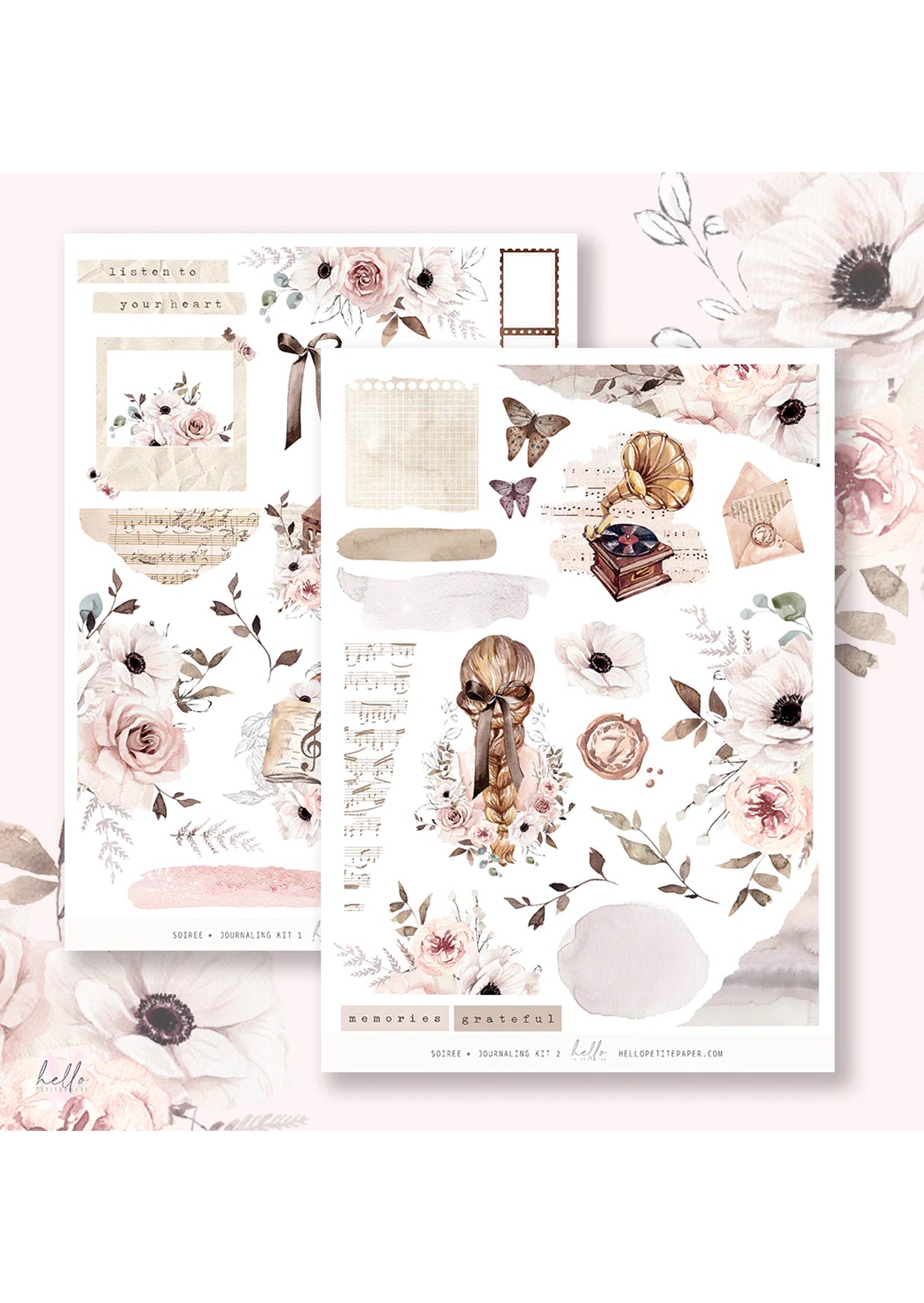 Journal sticker van het merk HelloPetitPaper - Soirée - Journaling Sticker Kit