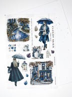 Journal sticker - Cozy rainy day