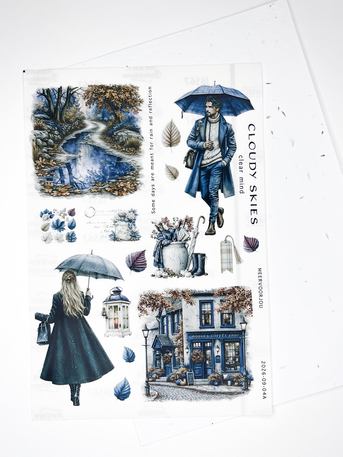 Journal sticker - Cozy rainy day