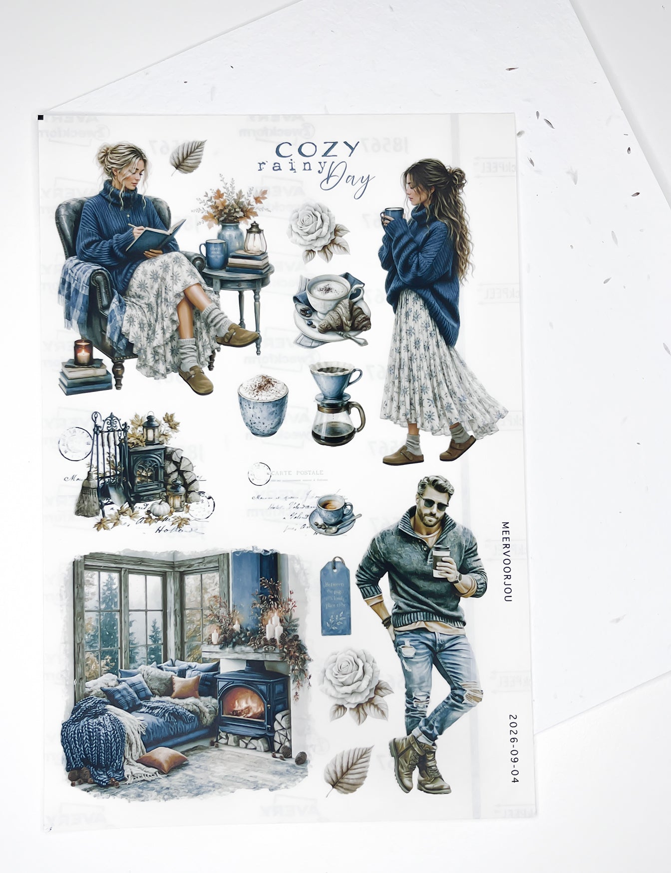 Journal sticker - Cozy rainy day