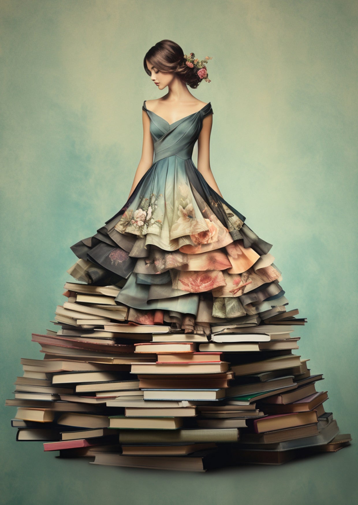 Ansichtkaart - Boekenjurk