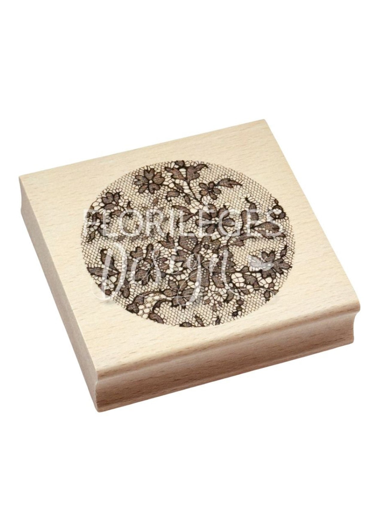 Houten stempel van het merk Florilége Design - kanten cirkel