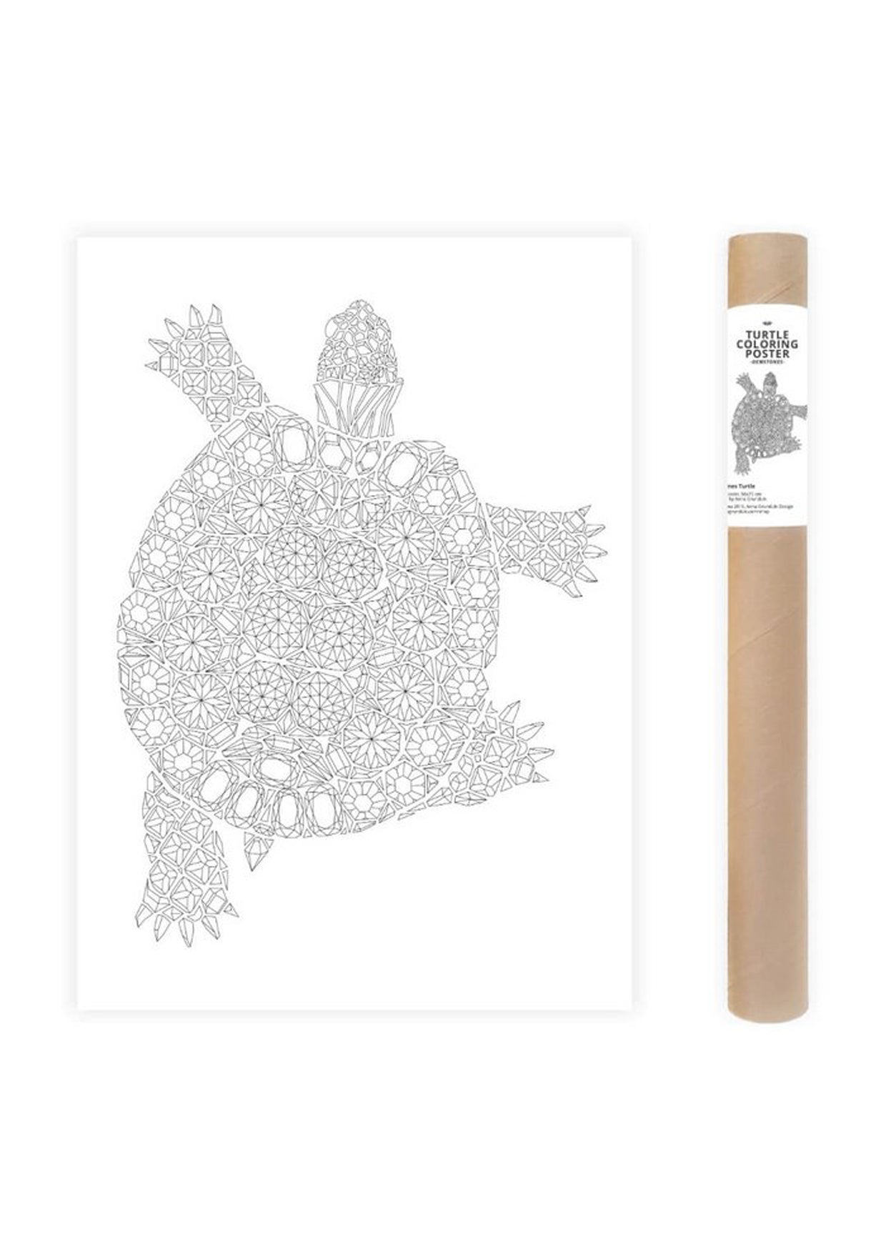 Edelstenen Schildpad Kleurplaat Poster