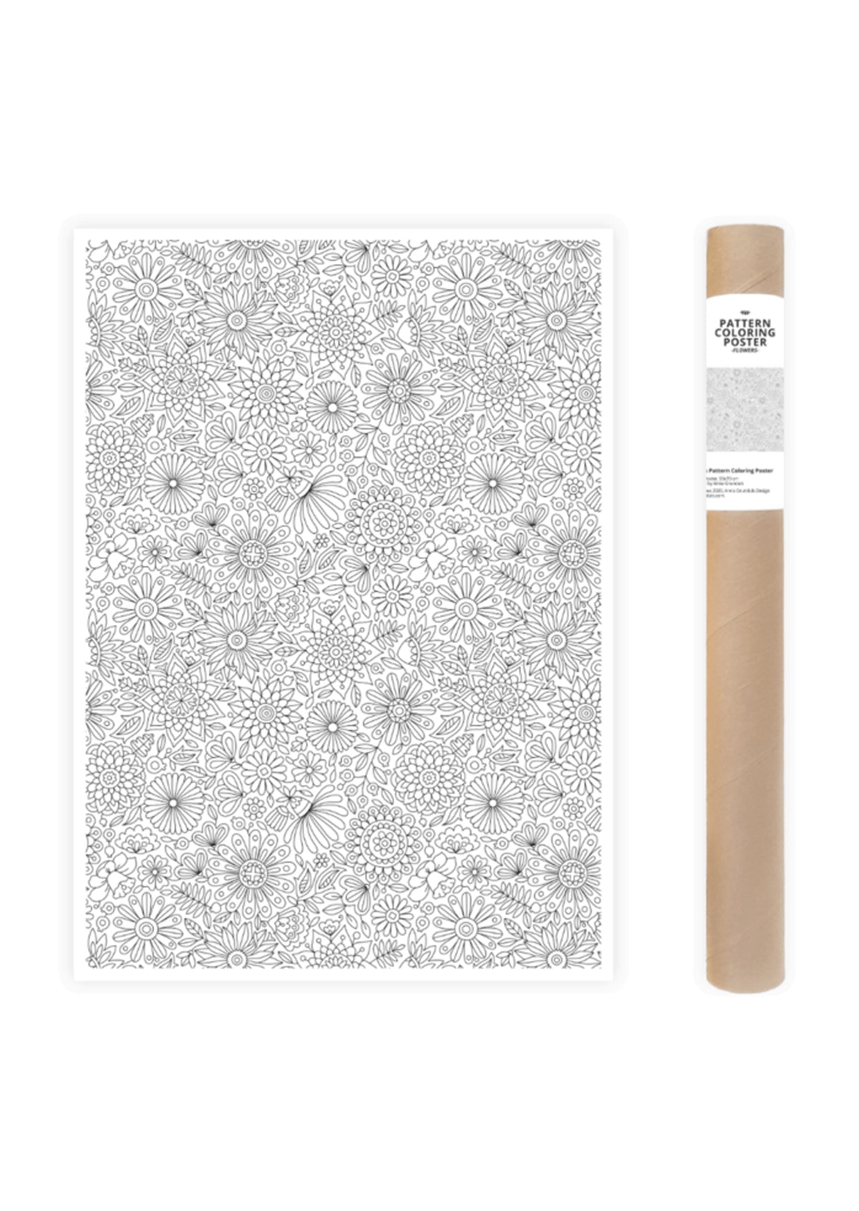 Bloemenpatroon Kleurplaat