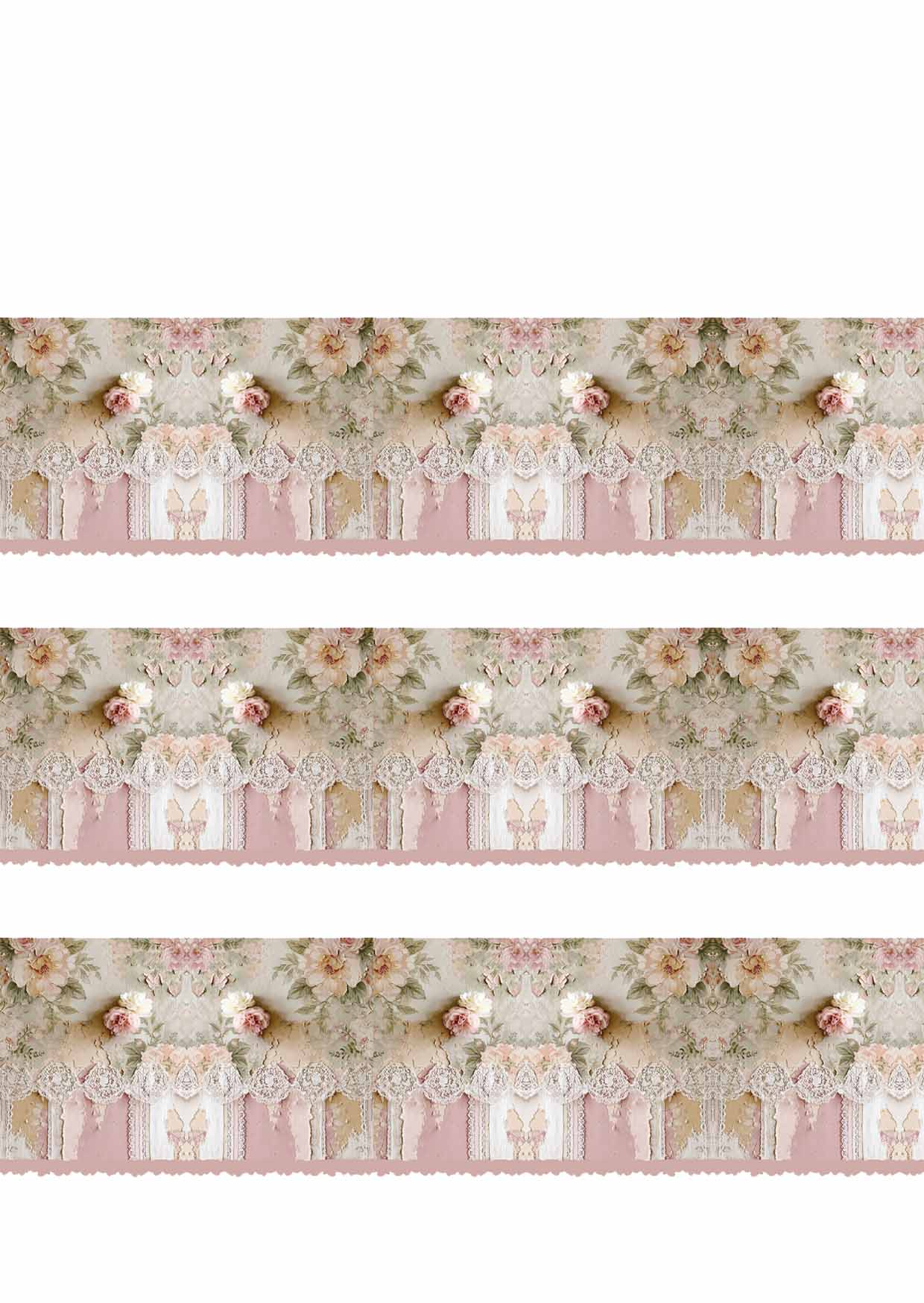 Washitape - Shabby Chic flowers 2 cm