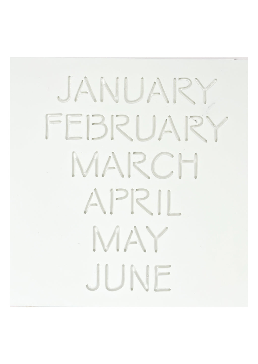 Journal stencil - Maanden