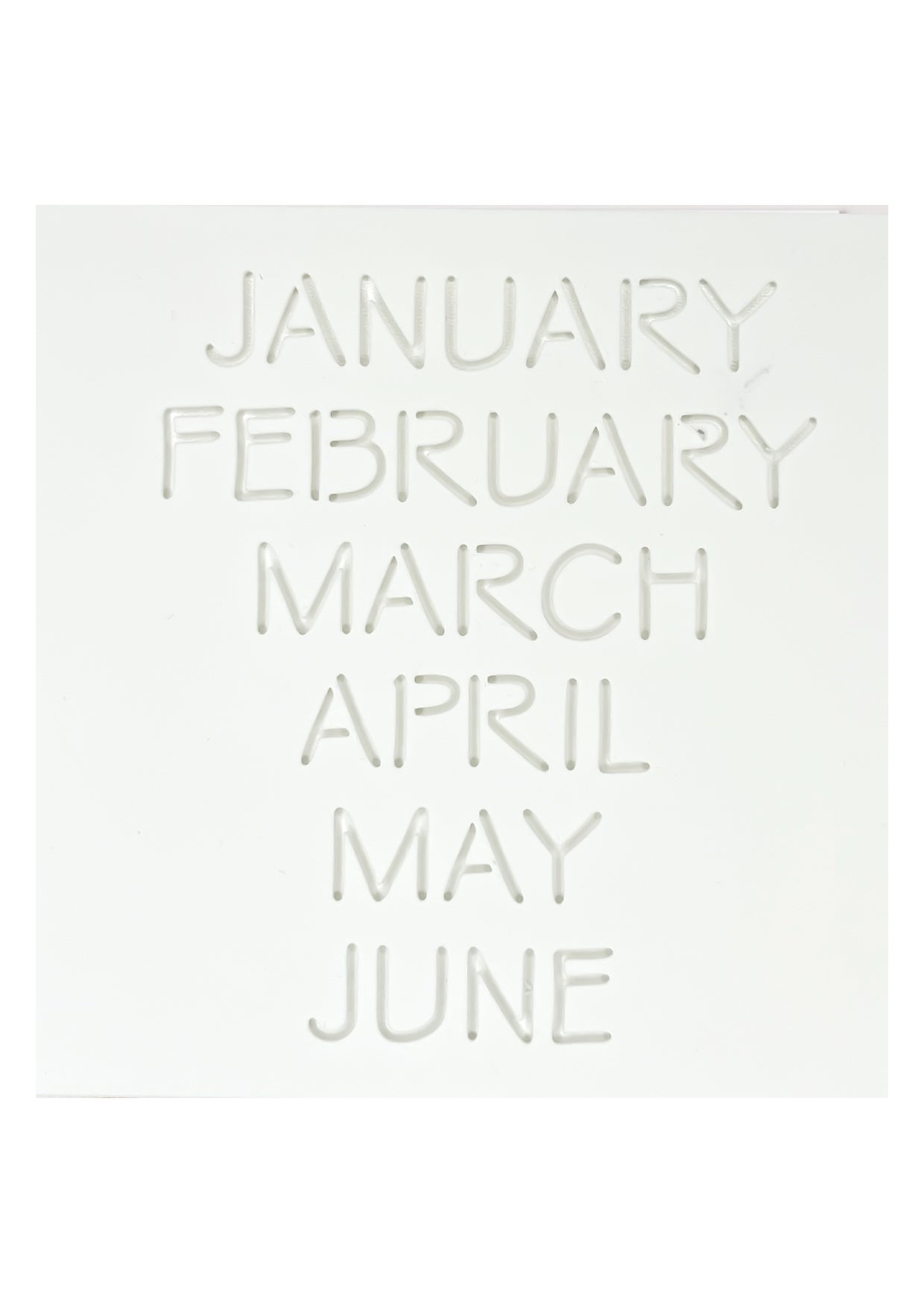 Journal stencil - Maanden