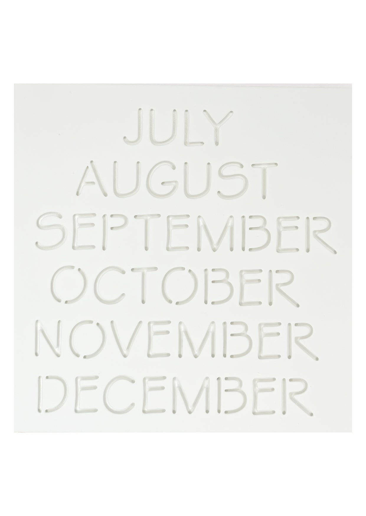 Journal stencil - Maanden