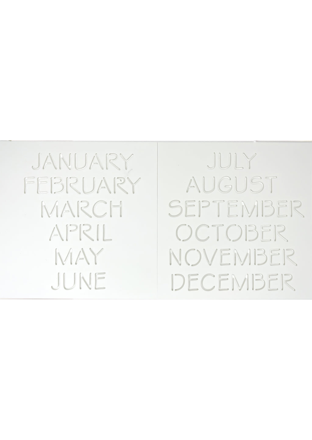 Journal stencil - Maanden