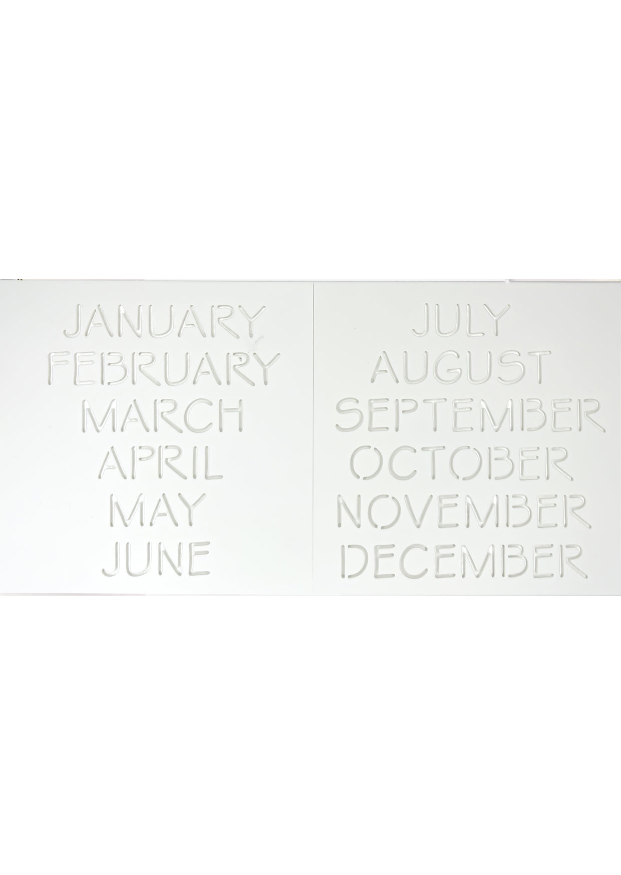 Journal stencil - Maanden