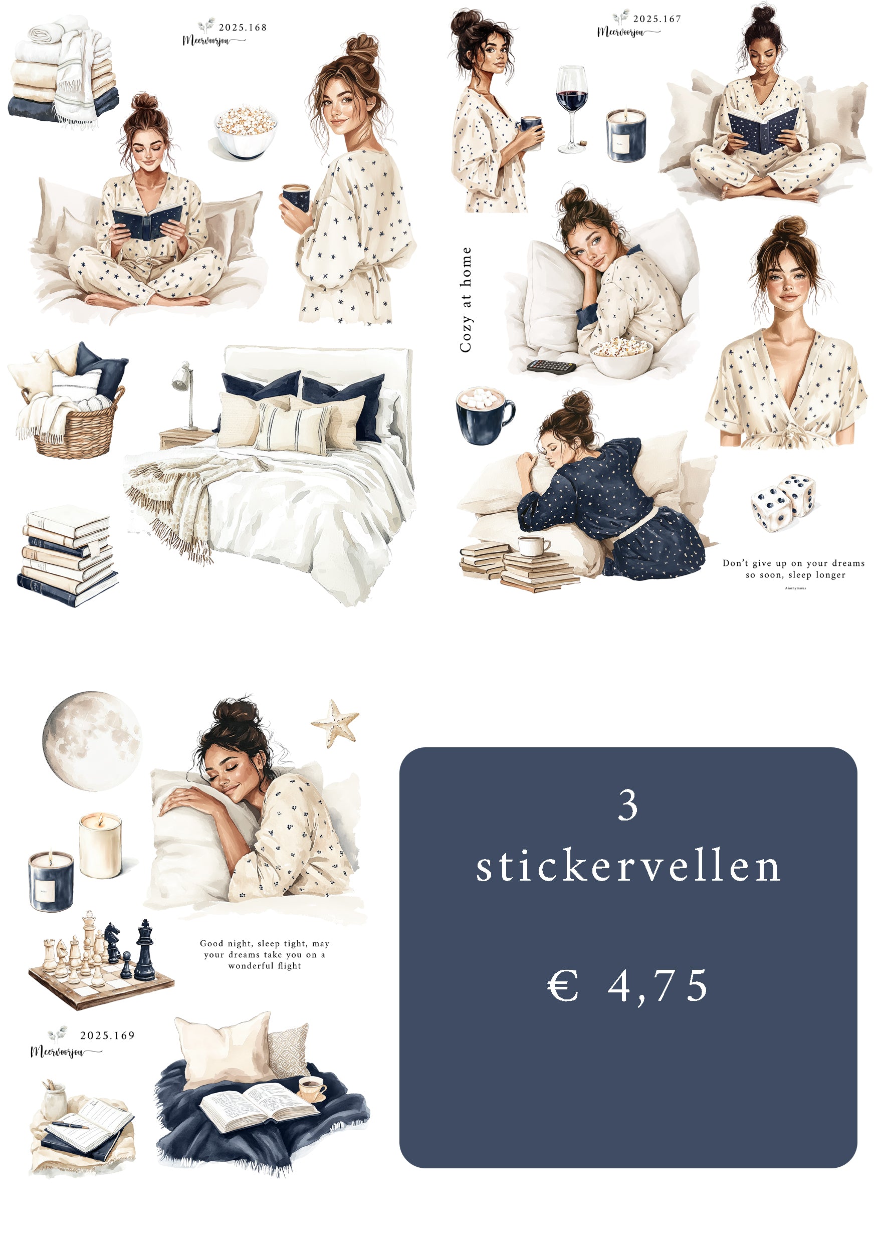 Journalstickerset - Home sweet home