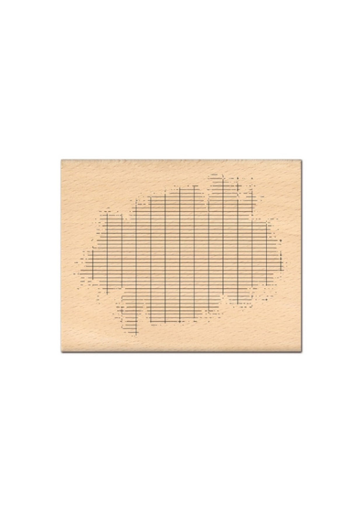 Houten stempel van het merk Florilége Design - einde van notitieboekje