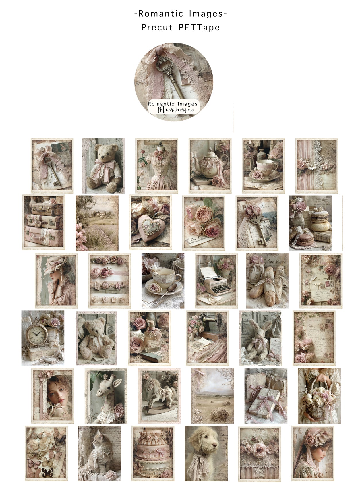Pre-cut PETTape - Romantic Images