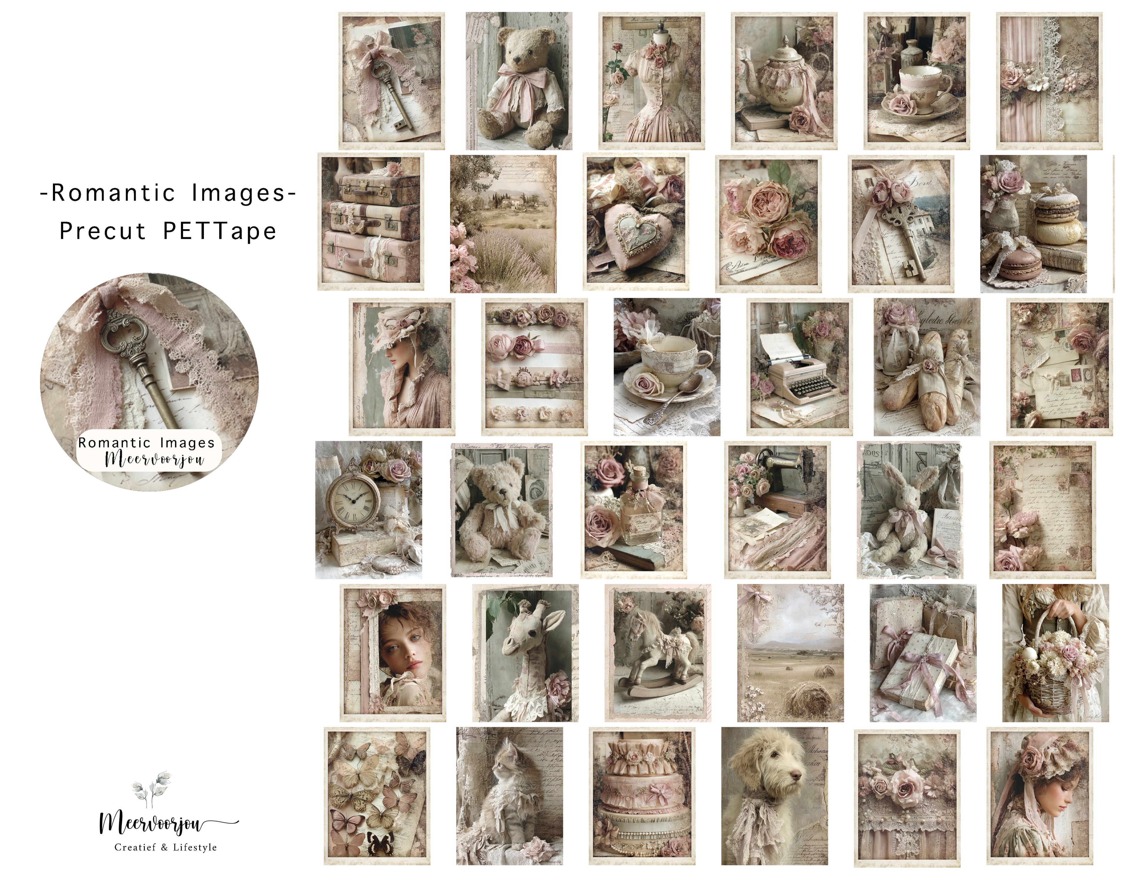 Pre-cut PETTape - Romantic Images