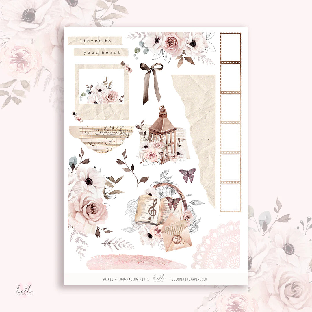 Journal sticker van het merk HelloPetitPaper - Soirée - Journaling Sticker Kit