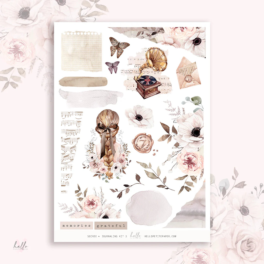 Journal sticker van het merk HelloPetitPaper - Soirée - Journaling Sticker Kit