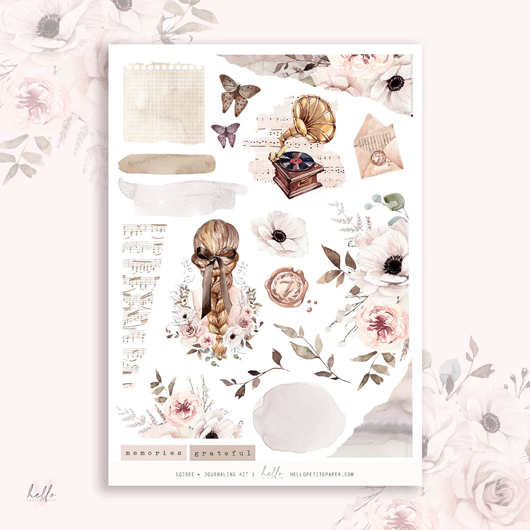 Journal sticker van het merk HelloPetitPaper - Soirée - Journaling Sticker Kit