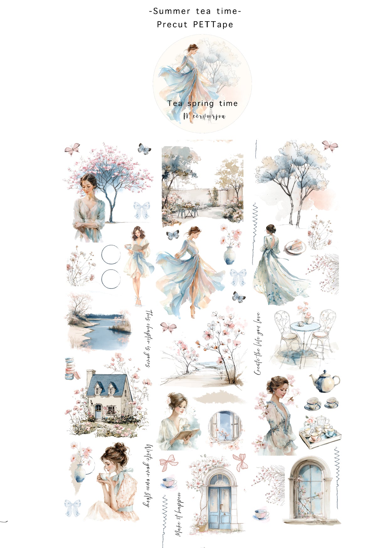 Pre-cut PETTape - Summer tea time