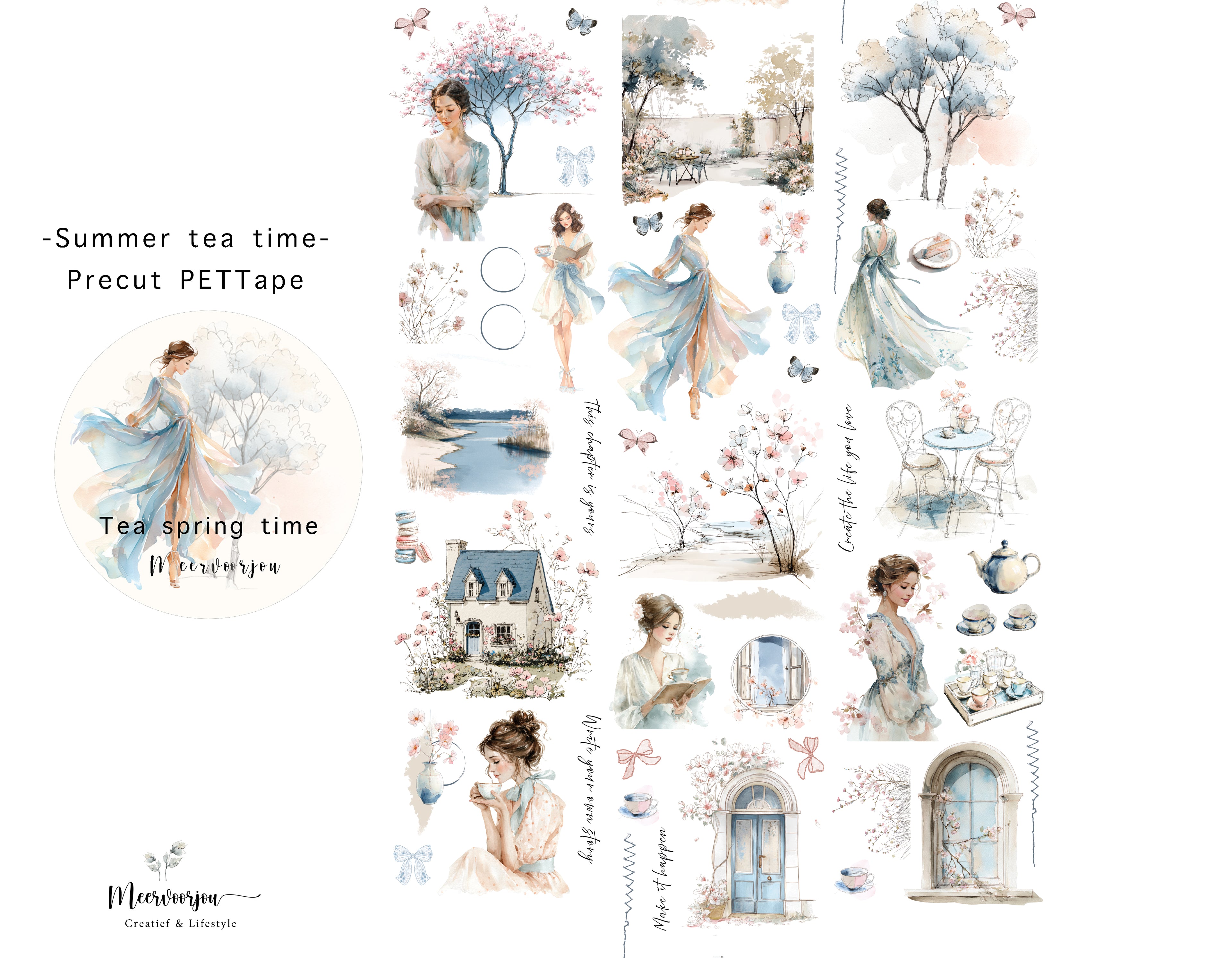Pre-cut PETTape - Summer tea time