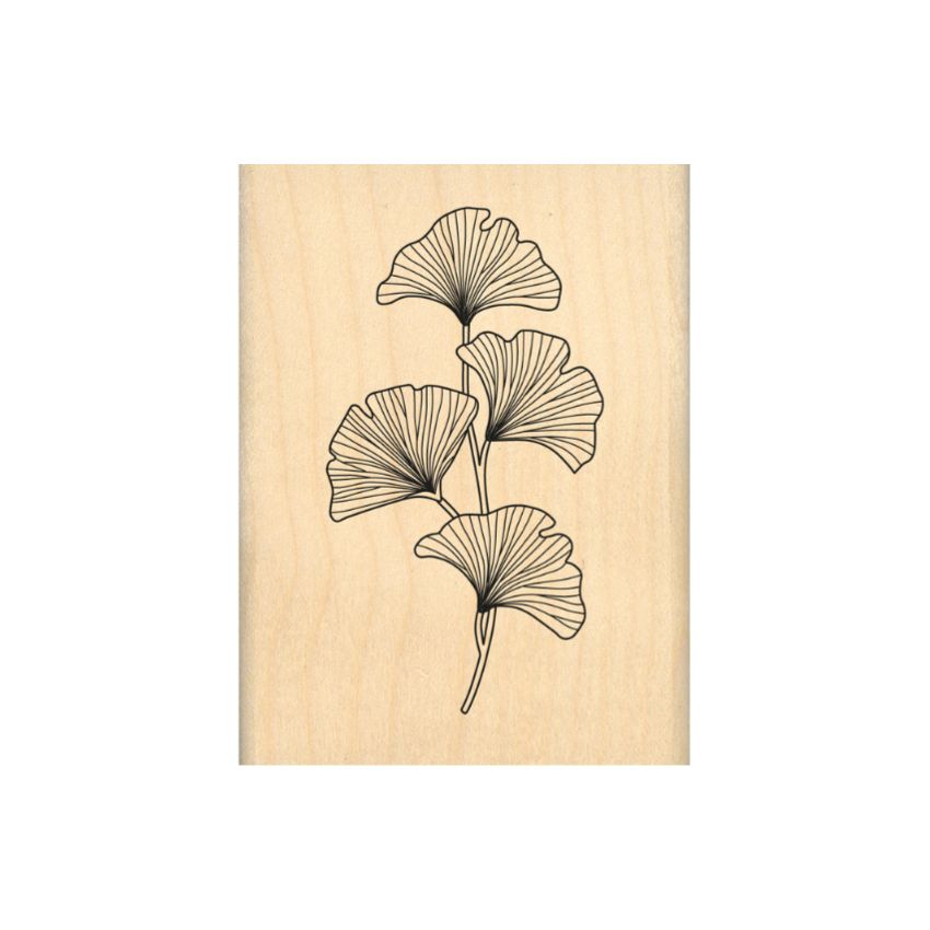 Houten stempel van het merk Florile1ge Design - Ginko Delicat