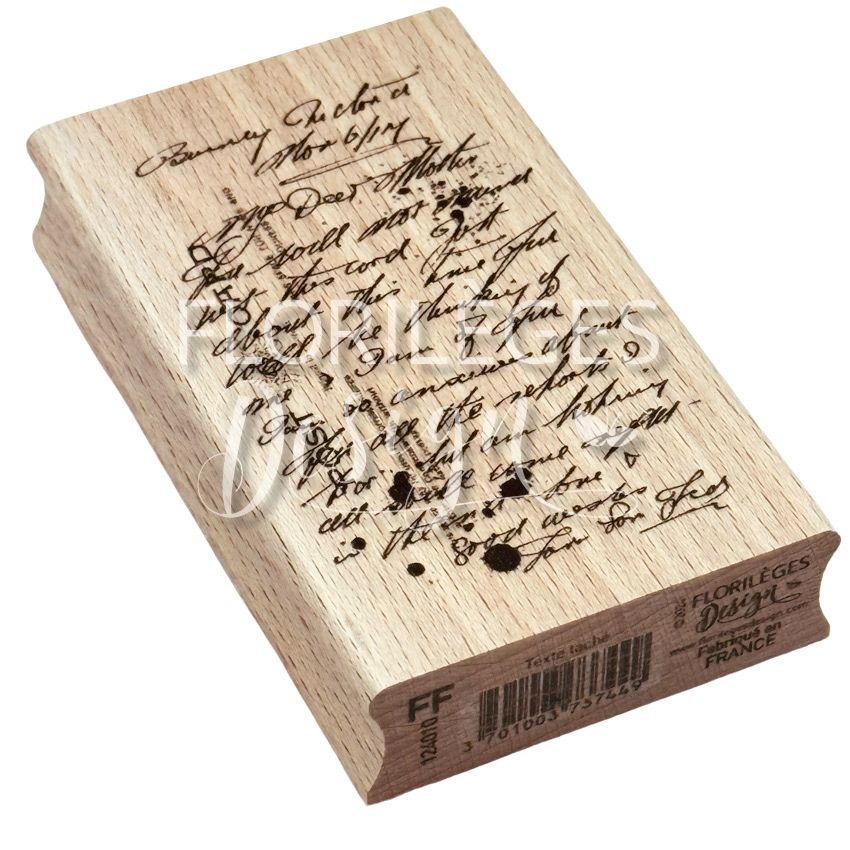 Houten stempel van het merk Florilége Design - tekst