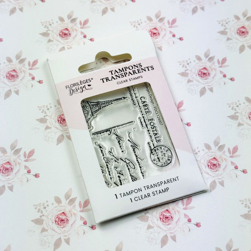 Clear stamp : postcard Paris van het merk Florilége Design