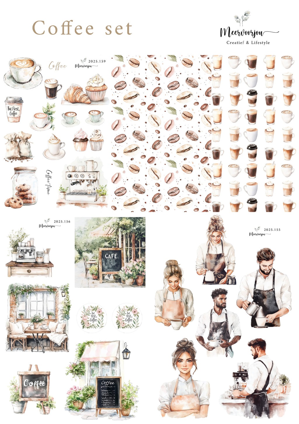Journalstickerset - Coffee lover