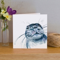 Wenskaart met envelop Kate Moby - zeehond
