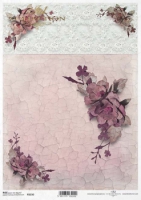 Rice paper van Itdcollection - flower cracks A4