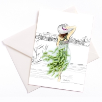 Bijzondere ansichtkaart Lütteblüten - Mooi hier  met envelop