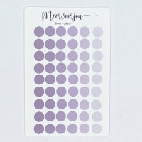 Journal sticker dots in paars tinten (wit)