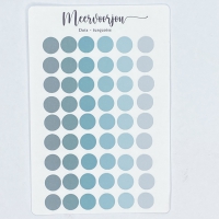 Journal sticker dots in turquoise (wit)