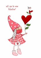 Ansichtkaart  - will you be mine Valentine?