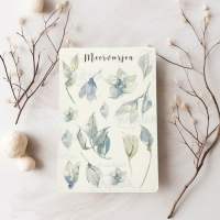 Journal stickers - Flowers blue and beige (set van 2)