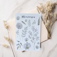 Journal stickervel - white flowers