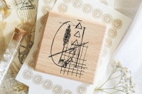 Houten stempel - Abstract floral no. 7