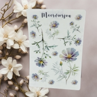 Journal sticker - bloemen pink