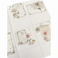 Boekje met bloemen Washi-PETTape - grijs/dusty pink